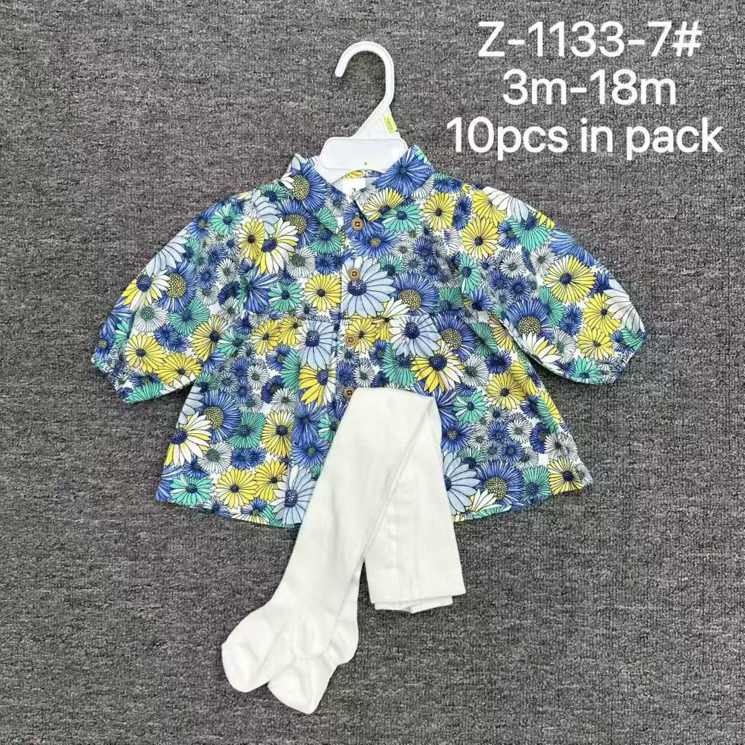 Robe avec collants pour enfants 100% coton