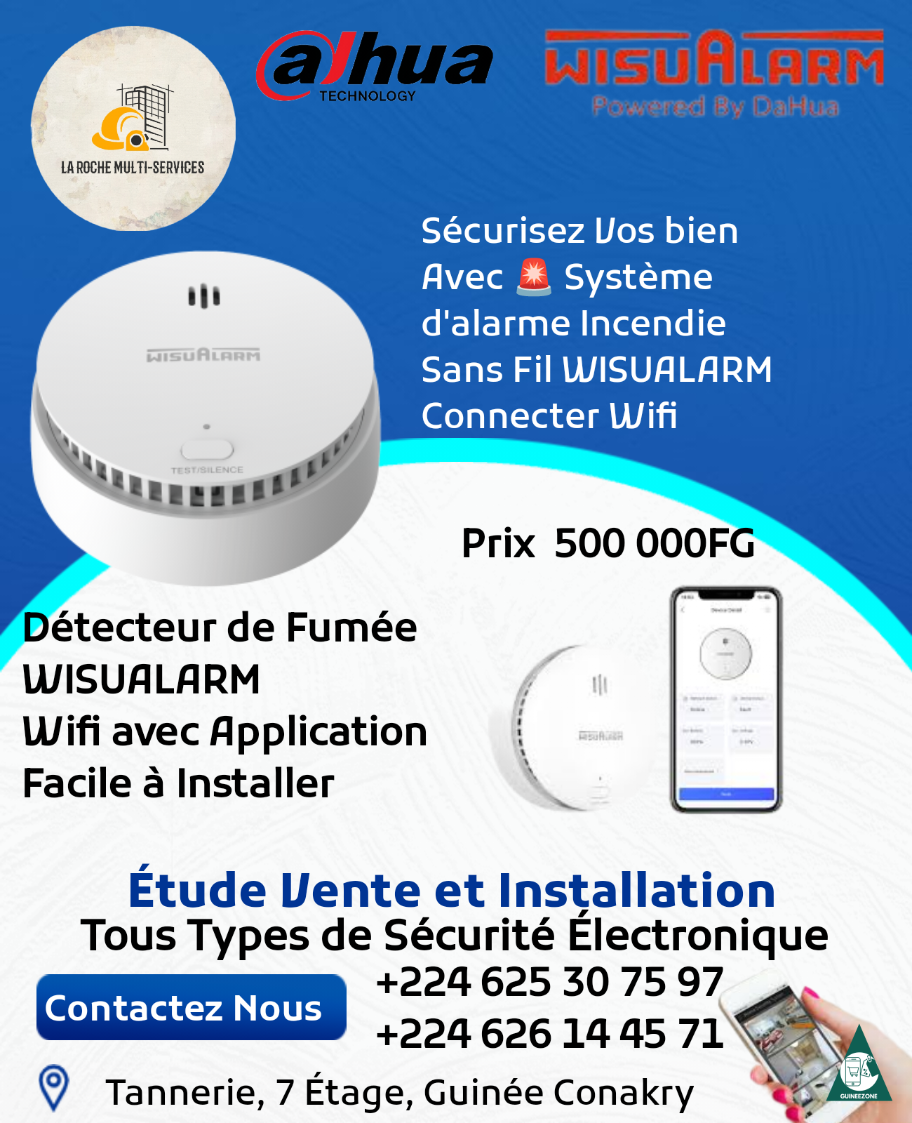 Détecteur de fumée Incendie 