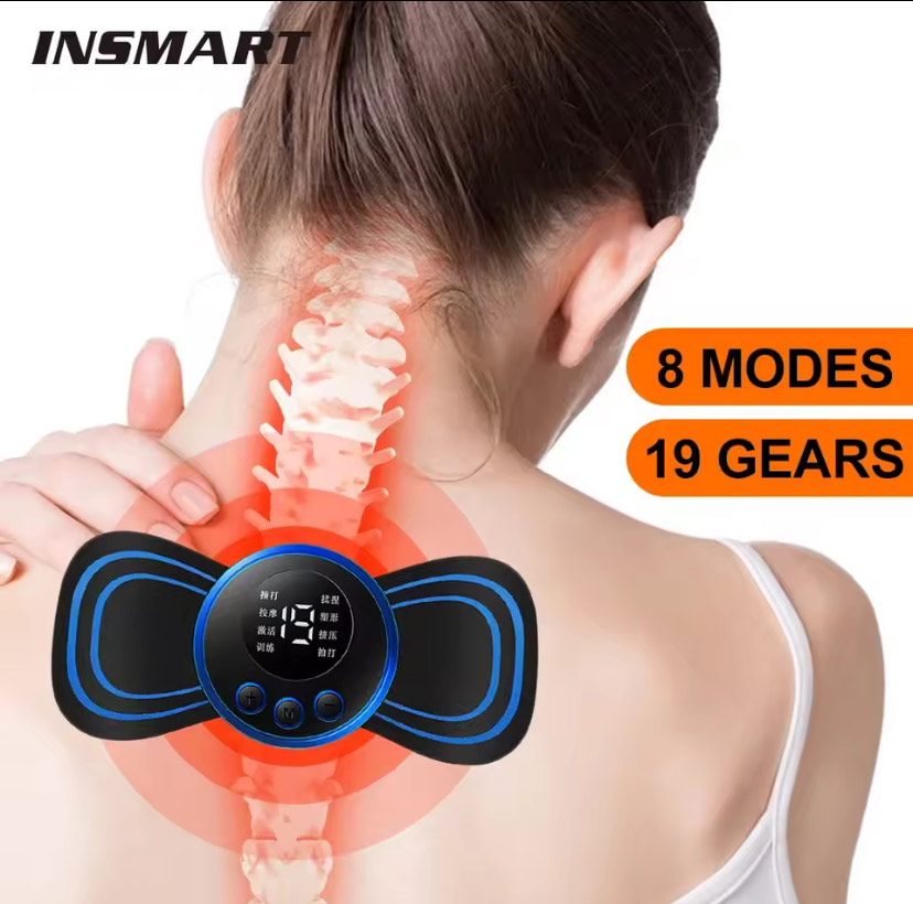 Mini Appareil de Massage Électrique EMS pour le Cou, les Cervicales et le Dos