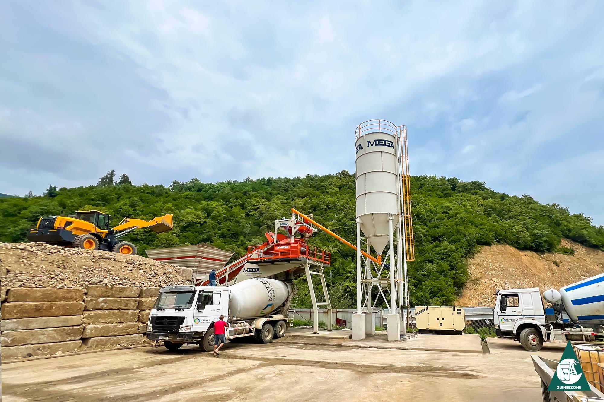 CENTRALE À BÉTON MOBILE- 100 m³ - LIVRAISON IMMÉDIATE